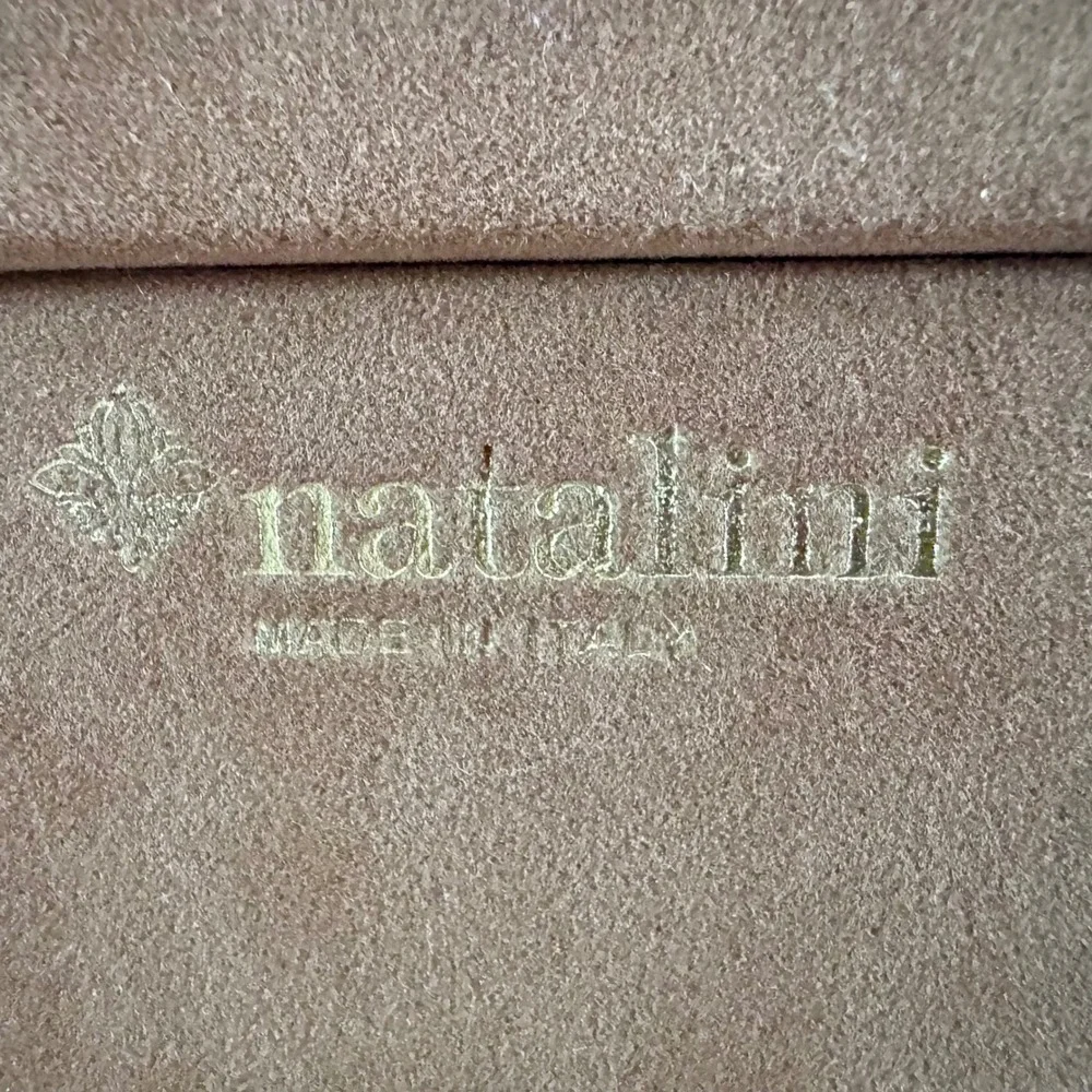 Natalini Italy Marquetry Wood Inlay Photo Frame Brown Geometric Modern 5x7